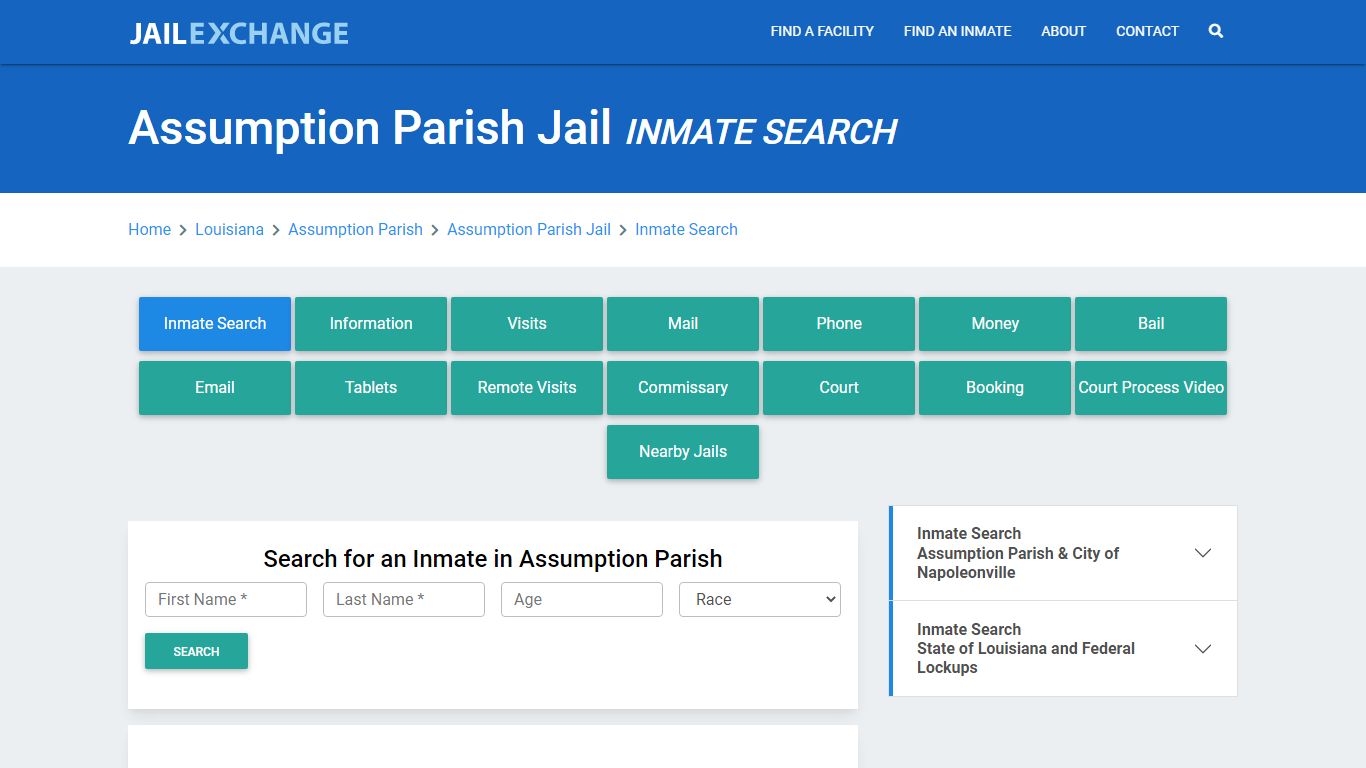 Assumption Parish Jail, LA Inmate Search: Roster & Mugshots